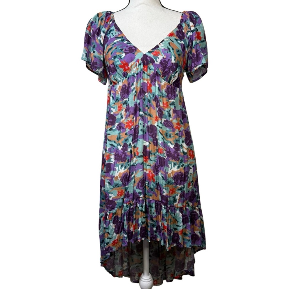 Nightcap Clothing Multicolor Dress Vneck Midi